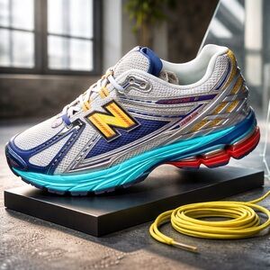 New Balance Vibrant Blue and Yellow Sneakers men’s size 10